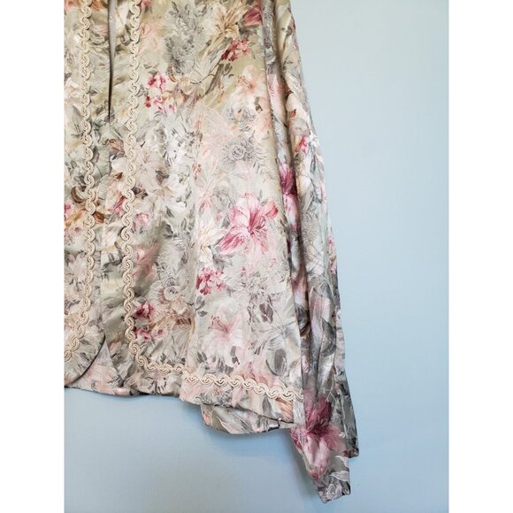 Vtg Nancy II Womens 18 Jacket Floral Multicolor Long Sleeve Single Button USA - Picture 3 of 6